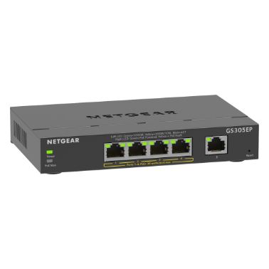 Netgear GS305EP-100PES 5-Port Gigabit Ethernet PoE+ Plus Switch Managed L2/L3 Gigabit Ethernet Power over Ethernet (PoE)