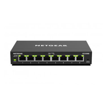 Netgear GS308E-100PES Managed Gigabit Ethernet Black