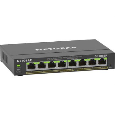 Netgear GS308EP-100NAS 8 Port GB PoE Smart Plus Gigabit Ethernet Switch