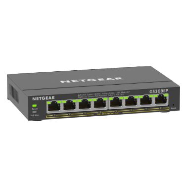 Netgear GS308EP-100PES 8-Port Gigabit Ethernet PoE+ Plus Switch Managed L2/L3 Gigabit Ethernet Power over Ethernet (PoE)