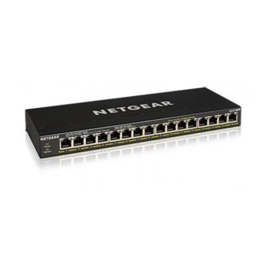 Netgear GS316PP Unmanaged Gigabit Ethernet (10/100/1000) Black Power over Ethernet (PoE)