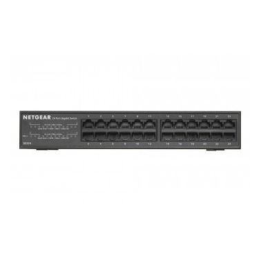 Netgear GS324 Unmanaged Gigabit Ethernet (10/100/1000) Black 1U
