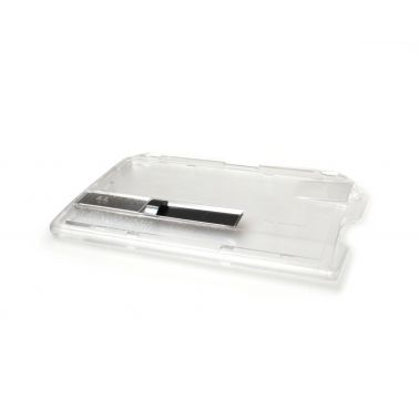 Digital ID Enclosed Holders with Single Slider Bar, Black Slider, Premium - Landscape, Horizontal (Pack of 100)