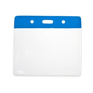 Digital ID Vinyl Badge Royal Blue Top Card Holder 91 x 65 mm Landscape - Pack of 100