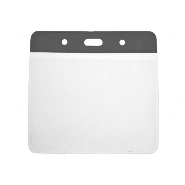 Digital ID Vinyl Black Top Visitor Card Holder 102 x 83 mm Landscape - Pack of 100