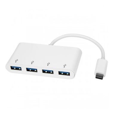 StarTech.com 4-Port USB-C Hub - USB-C to 4x USB-A - USB 3.0 Hub - Bus Powered - White