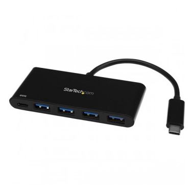 StarTech.com 4-Port USB-C Hub with Power Delivery - USB-C to 4x USB-A - USB 3.0 Hub