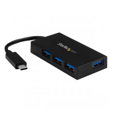 StarTech.com 4-Port USB-C Hub - USB-C to 4x USB-A - USB 3.0 Hub - Includes Power Adapter