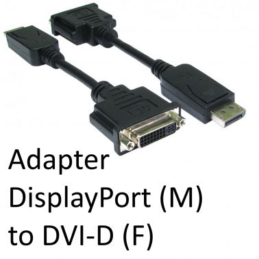 TARGET DisplayPort 1.2 (M) to DVI-D (F) Black OEM Adapter