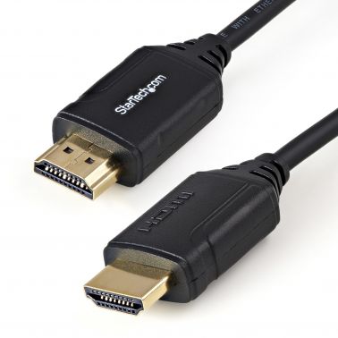 StarTech.com 1.6ft (50cm) Premium Certified HDMI 2.0 Cable with Ethernet - High Speed Ultra HD 4K 60Hz HDMI Cable HDR10 - HDMI Cord (Male/Male Connectors) - For UHD Monitors, TVs, Displays