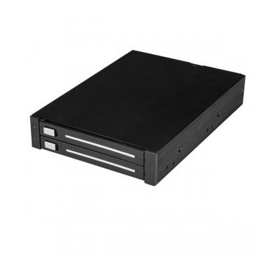 StarTech.com Dual-Bay 2.5�� SATA SSD / HDD Rack for 3.5�� Bay - Trayless - RAID