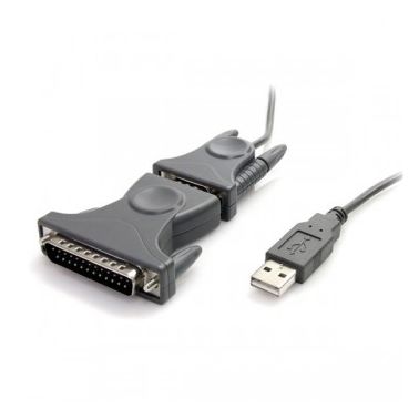 StarTech.com USB to RS232 DB9/DB25 Serial Adapter Cable - M/M