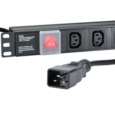 Cablenet 10 Way IEC - C13 Horizontal 1u PDU with IEC - C20 3m Feed