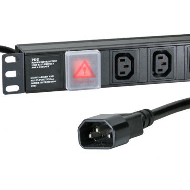 Cablenet 12 Way IEC - C13 Horizontal 1u PDU with IEC - C14 3m Feed