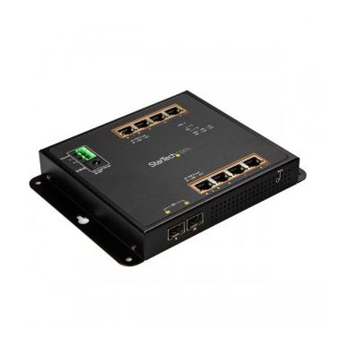 StarTech.com 8-Port PoE+ Gigabit Ethernet Switch plus 2 SFP Connections - Managed - Wall Mount with Front Access