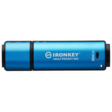 Kingston Technology IronKey 256GB USB-C Vault Privacy 50C AES-256 Encrypted, FIPS 197