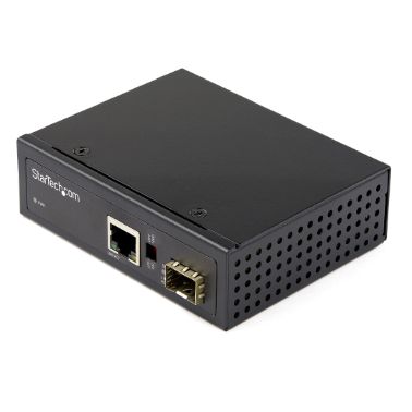 StarTech.com Industrial Fiber to Ethernet Media Converter - 1Gbps SFP to RJ45/ Cat6 - Singlemode/Mul