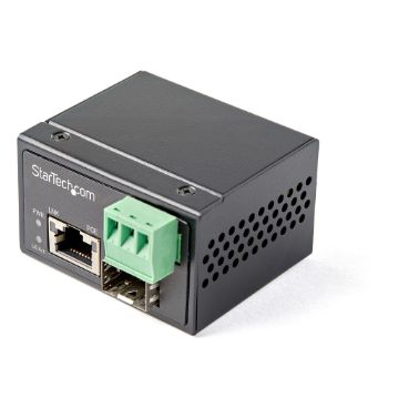 StarTech.com PoE+ Industrial Fiber to Ethernet Media Converter 30W - SFP to RJ45 - Singlemode/Multim