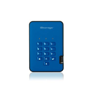 iStorage diskAshur2 256-bit 1TB USB 3.1 secure encrypted hard drive - Blue IS-DA2-256-1000-BE