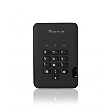 iStorage diskAshur2 256-bit 2TB USB 3.1 secure encrypted hard drive - Black IS-DA2-256-2000-B