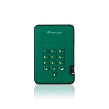 iStorage diskAshur2 256-bit 4TB USB 3.1 secure encrypted hard drive - Green IS-DA2-256-4000-R