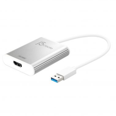 j5create JUA354 USB™ 3.0 to 4K HDM™ Display Adapter, Silver
