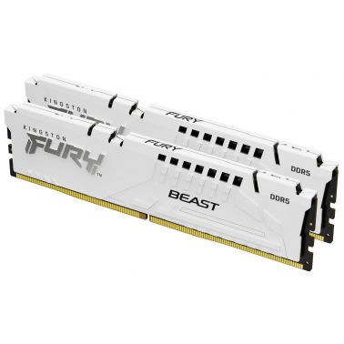 Kingston Technology FURY Beast 32GB 6400MT/s DDR5 CL32 DIMM (Kit of 2) White XMP