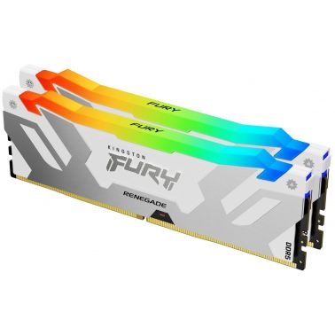 Kingston Technology FURY 64GB 6400MT/s DDR5 CL32 DIMM (Kit of 2) Renegade RGB White XMP