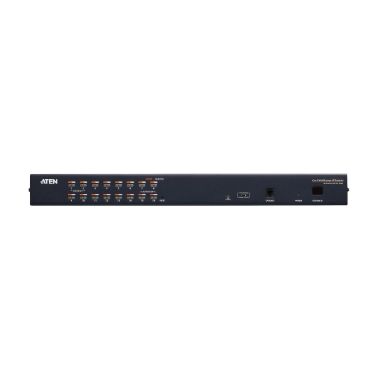 Aten 1x16 Port CAT5 High Density KVM Switch over IP with 1 local/remote user access (1 bus), Daisy Chain,