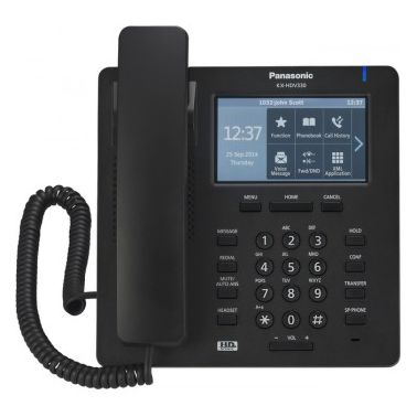 Panasonic HDV330B IP Desk phone with large colour touch display in black (no PSU)