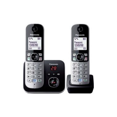 Panasonic KX-TG6822 DECT telephone Caller ID Black, Silver