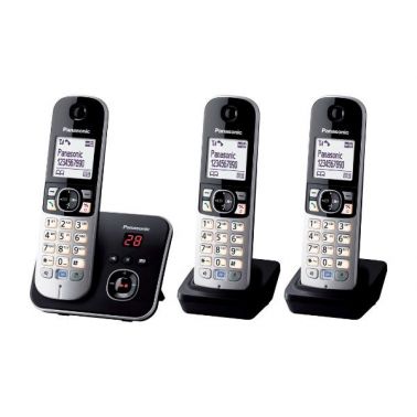 Panasonic KX-TG6823 DECT telephone Caller ID Black, Silver