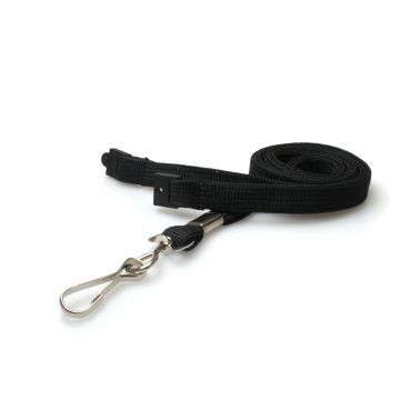 Digital ID 10mm Recycled Black Tubular Breakaway Lanyards with Metal J-Clip (Pack of 100)