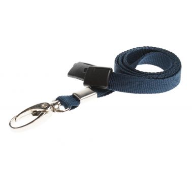 Digital ID 10mm Recycled Plain Dark Blue Lanyards with Metal Lobster Clip (Pack of 100)