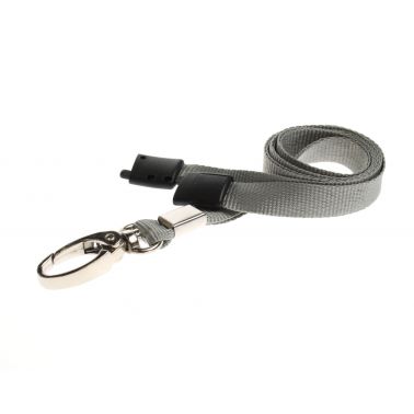 Digital ID 10mm Recycled Plain Grey Lanyards with Metal Lobster Clip (Pack of 100)