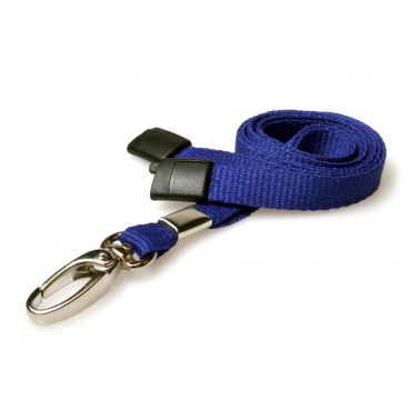 Digital ID 10mm Recycled Plain Navy Blue Lanyards with Metal Lobster Clip (Pack of 100)