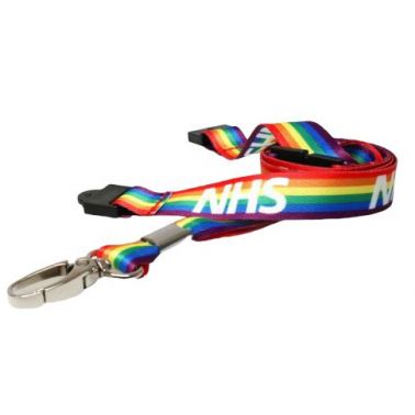 Digital ID Recycled NHS Rainbow Lanyards with Metal Lobster Clip (Pack of 100)