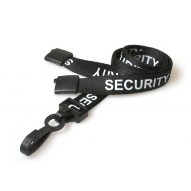 Digital ID 15mm Recycled Black Security Lanyards with Plastic J Clip (Pack of 100)