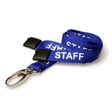 Digital ID 15mm Recycled Royal Blue Staff Lanyards with Metal Lobster Clip (Pack of 100)