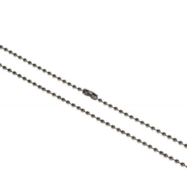 Digital ID 36inch Metal Bead Chain Necklace, Nickel Plated (Pack of 100)