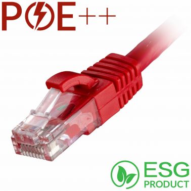 Cablenet 1m Cat6 RJ45 Red U/UTP LSOH 24AWG Snagless Booted Patch Lead (PK 100)