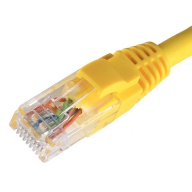 Cablenet 0.5m Cat6 RJ45 Yellow U/UTP LSOH 24AWG Snagless Booted Patch Lead