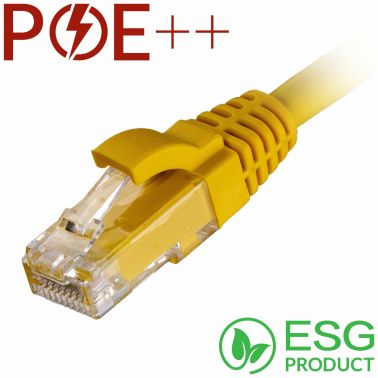 Cablenet 2m Cat6 RJ45 Yellow U/UTP LSOH 24AWG Snagless Booted Patch Lead (PK 100)