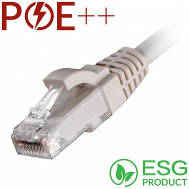 Cablenet 0.5m Cat6 RJ45 White U/UTP LSOH 24AWG Snagless Booted Patch Lead (PK 100)