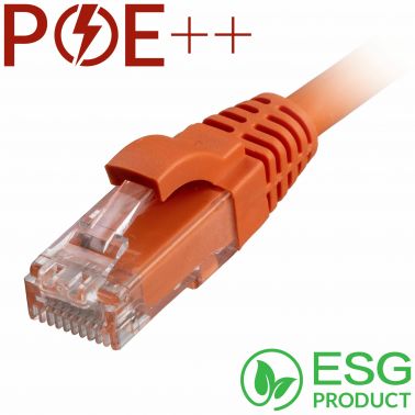 Cablenet 1m Cat6 RJ45 Orange U/UTP LSOH 24AWG Snagless Booted Patch Lead (PK 100)