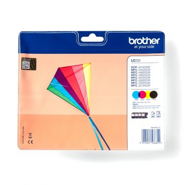 Brother LC-223VALBPDR Ink cartridge multi pack Bk,C,M,Y Blister with security, 4x550 pages ISO/IEC 24711 Pack=4 for Brother DCP-J 562/MFC-J 4420/MFC-J 5320