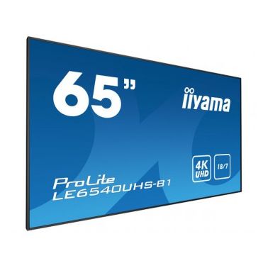 iiyama LE6540UHS-B1 signage display 164.1 cm (64.6") LED 4K Ultra HD Black