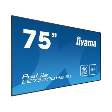 iiyama LE7540UHS-B1 signage display 190.5 cm (75") LED 4K Ultra HD Black