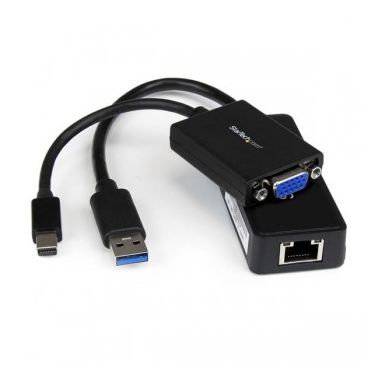 StarTech.com Lenovo ThinkPad X1 Carbon VGA and Gigabit Ethernet Adapter Kit - MDP to VGA - USB 3.0 to GbE