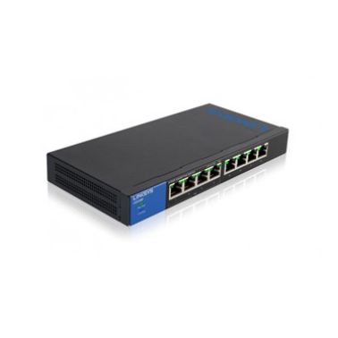 Linksys LGS108P-UK network switch Unmanaged Gigabit Ethernet (10/100/1000) Black Power over Ethernet (PoE)